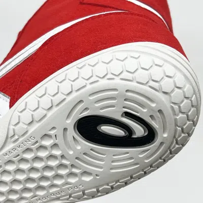 Pre-owned Asics 1083a001  Wrestling Shoes Red X White X Silver Ex-eo Successor Us7.5-11.5