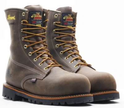 Pre-owned Thorogood Men's American Heritage 8" Composite Toe Wp Insulated Work Boot 804-4 In Brown