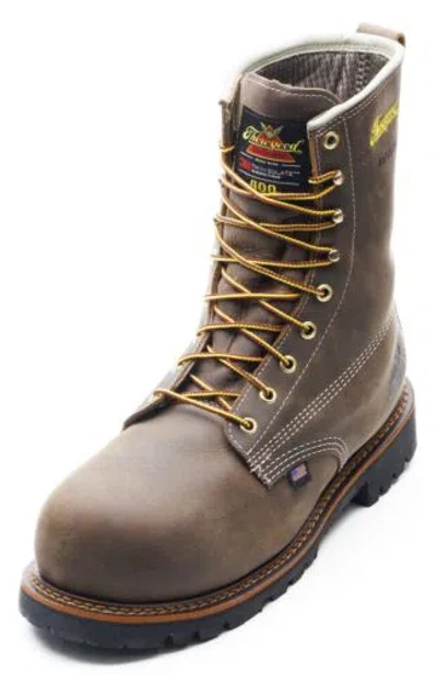 Pre-owned Thorogood Men's American Heritage 8" Composite Toe Wp Insulated Work Boot 804-4 In Brown