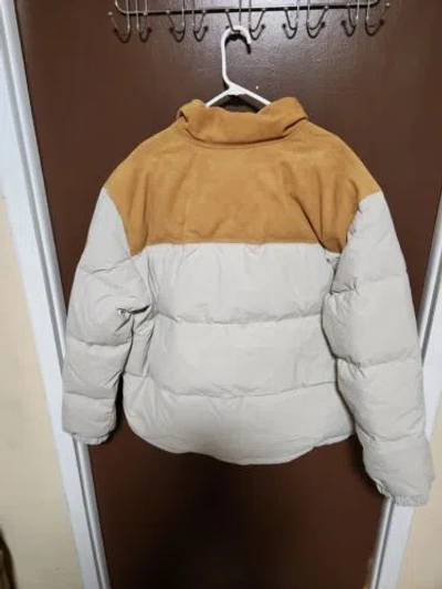 Pre-owned Timberland Puffer Jacket In Beige