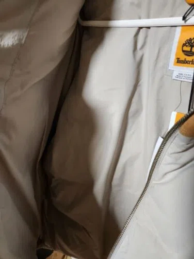 Pre-owned Timberland Puffer Jacket In Beige