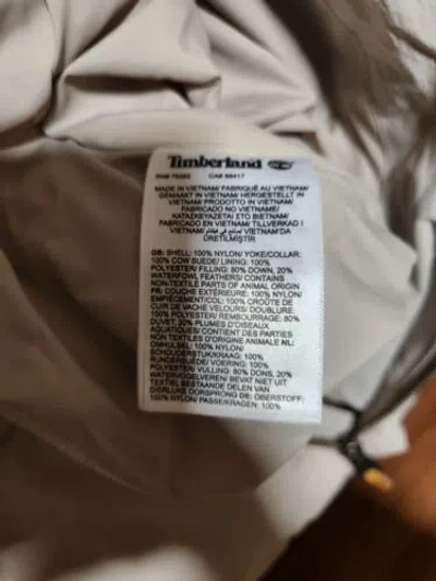 Pre-owned Timberland Puffer Jacket In Beige