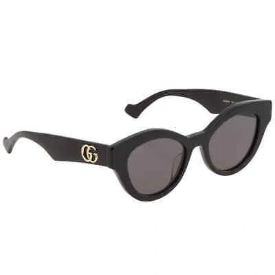 Pre-owned Gucci Grey Cat Eye Ladies Sunglasses Gg0957s 002 51 Gg0957s 002 51 In Gray