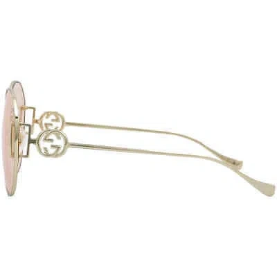 Pre-owned Gucci Pink Round Ladies Sunglasses Gg1206sa 004 63 Gg1206sa 004 63