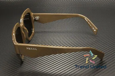 Pre-owned Prada Pr 28zs 15l09z Loden Dark Brown 53 Mm Women's Sunglasses