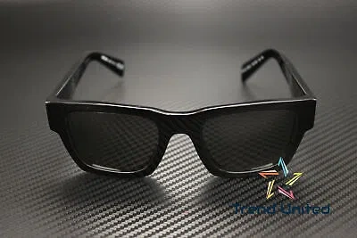 Pre-owned Prada Pr A06s 16k08z Black Dark Grey 50 Mm Men's Sunglasses In Gray