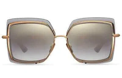Pre-owned Dita Narcissus Dts503-58-03-z Satin Crystal Grey Gold In Gray