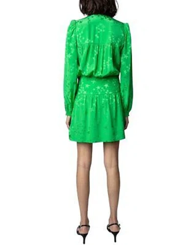 Pre-owned Zadig & Voltaire Recol Silk Mini Dress Women's Green M