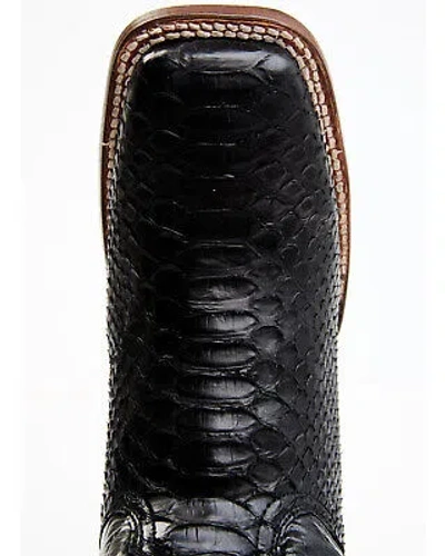 Pre-owned Dan Post Women's Back Cut Python Exotic Western Boot - Broad Square Toe - Dps731 In Black