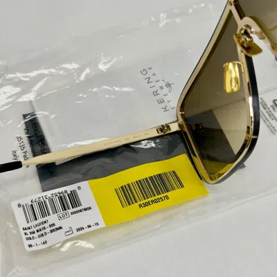 Pre-owned Saint Laurent Mask Ysl Sl364 006 Gold Brown Unisex Shield Sunglasses 364