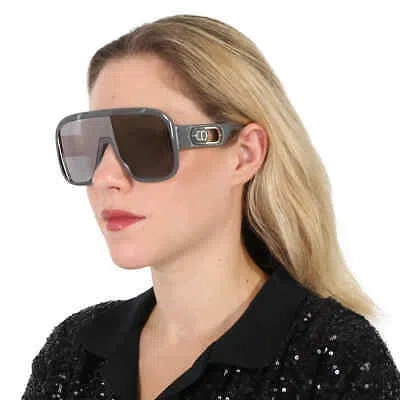 Pre-owned Dior Bobbysport Silver Mirror Shield Ladies Sunglasses Cd40054u 20c 00
