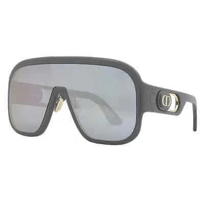 Pre-owned Dior Bobbysport Silver Mirror Shield Ladies Sunglasses Cd40054u 20c 00