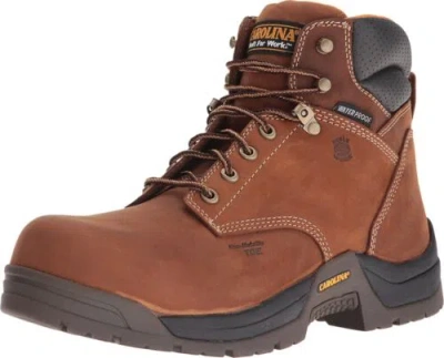 Pre-owned Carolina Bruno Lo 6" Composite Toe Waterproof Work Boots For Men - Cushion... In Brown