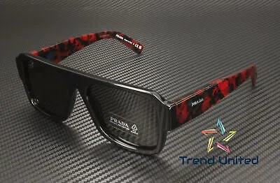 Pre-owned Prada Pr 22ys 1ab5s0 Pilot Black Dark Grey 56 Mm Men's Sunglasses In Gray