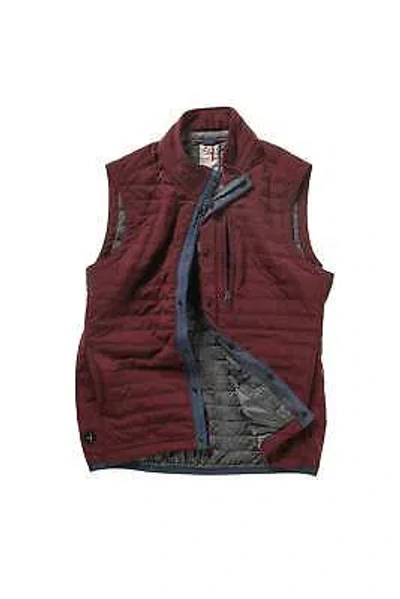 Pre-owned Relwen Windzip Quilted Vest In Burgundy