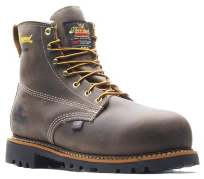 Pre-owned Thorogood Men's American Heritage 6" Composite Toe Wp Insulated Work Boot 804-4 In Brown