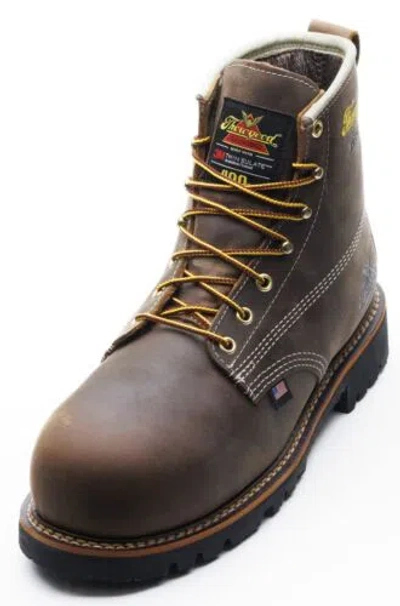 Pre-owned Thorogood Men's American Heritage 6" Composite Toe Wp Insulated Work Boot 804-4 In Brown