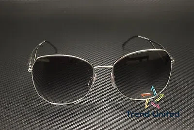 Pre-owned Prada Pr 57ys 1bc5d1 Silver Grey Gradient 57 Mm Women's Sunglasses In Gray