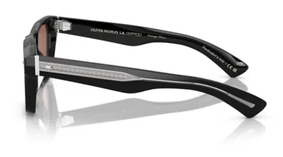 Pre-owned Oliver Peoples 0ov5522su 1492w4 Black Persimmon Mirrored Square Men's Sunglasses In Orange