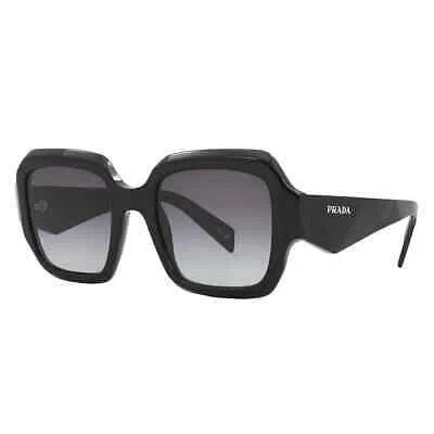Pre-owned Prada Grey Gradient Square Ladies Sunglasses Pr 28zs 16k90a 53 Pr 28zs 16k90a 53 In Gray