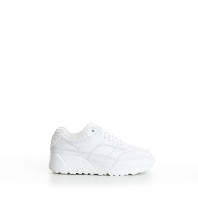 Pre-owned Saint Laurent 895$ Women's White 'bump' Low-top Sneakers - Smooth Leather
