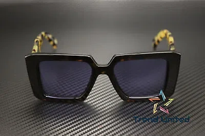 Pre-owned Prada Pr 23ys 2au05q Tortoise Violet Mirror 51 Mm Women's Sunglasses In Purple