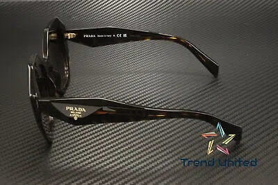 Pre-owned Prada Pr 16ws 2au6s1 Tortoise Brown Gradient 53 Mm Women's Sunglasses