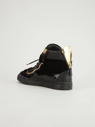 Shop Giuseppe Zanotti Design Embellished Hi-top Sneakers - Black