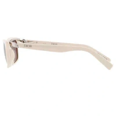 Pre-owned Dior Grey Rectangular Men's Sunglasses Ider S2u Dm40058u 25c 57 In Gray