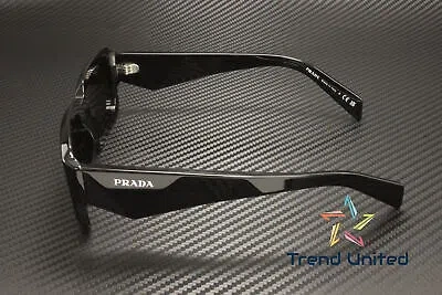 Pre-owned Prada Pr 27zs 16k08z Black Dark Grey 54 Mm Men's Sunglasses In Gray