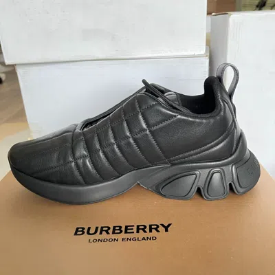 Pre-owned Burberry Men's Tnr Classic Quilted Leather Sneaker Black, Sizes 42, 43, 45
