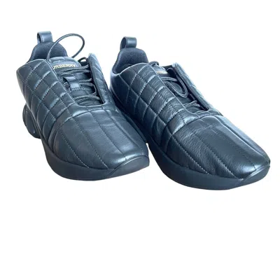 Pre-owned Burberry Men's Tnr Classic Quilted Leather Sneaker Black, Sizes 42, 43, 45