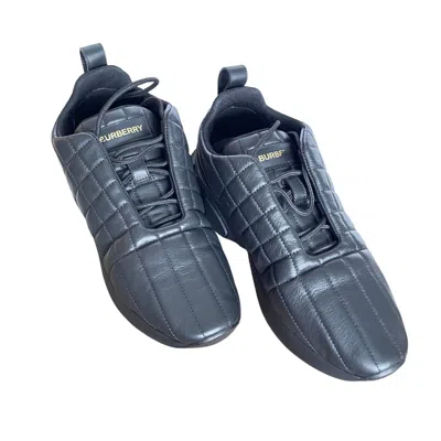 Pre-owned Burberry Men's Tnr Classic Quilted Leather Sneaker Black, Sizes 42, 43, 45