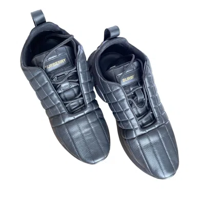 Pre-owned Burberry Men's Tnr Classic Quilted Leather Sneaker Black, Sizes 42, 43, 45