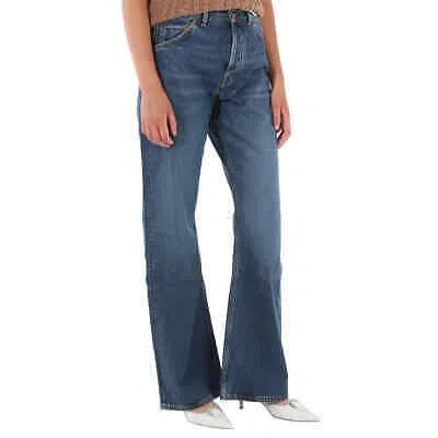 Pre-owned Chloé Chloe Ladies Denim Flare Pinatubo Flared Jeans In Blue