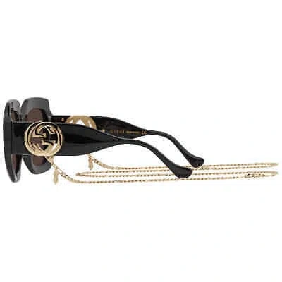 Pre-owned Gucci Brown Square Ladies Sunglasses Gg1022s 005 54 Gg1022s 005 54