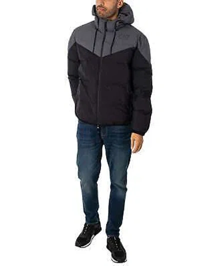Pre-owned Ea7 Men's Logo Bomber Jacket, Black