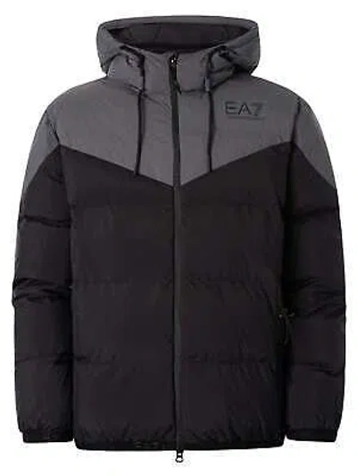 Pre-owned Ea7 Men's Logo Bomber Jacket, Black