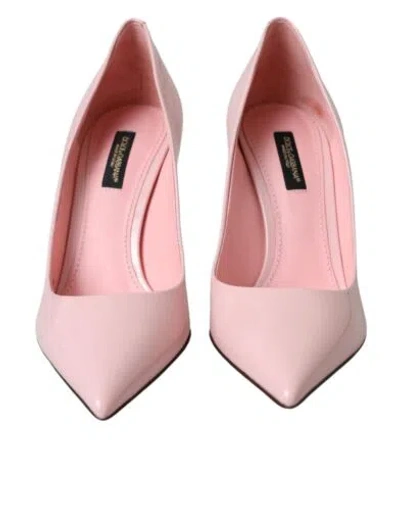 Pre-owned Dolce & Gabbana Dolce&gabbana Women Light Pink Pumps Patent Leather Solid Party High Heels Shoes