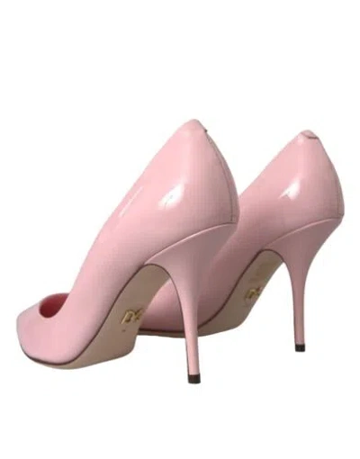 Pre-owned Dolce & Gabbana Dolce&gabbana Women Light Pink Pumps Patent Leather Solid Party High Heels Shoes