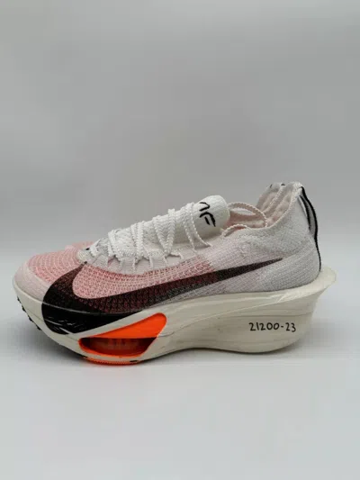 Pre-owned Nike Air Zoom Alphafly Next% 3 Prototype Fd8357-100 Women's Sz 7.5 No Lid In White/black/phantom/total Orange