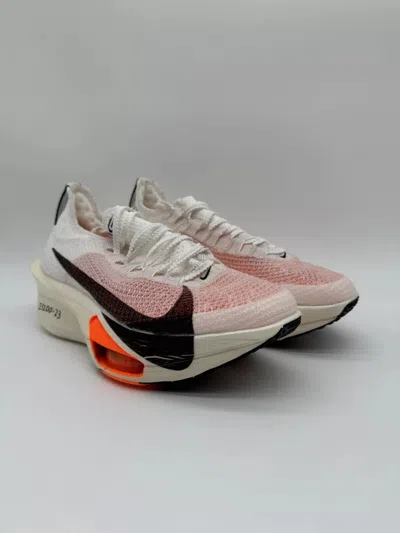Pre-owned Nike Air Zoom Alphafly Next% 3 Prototype Fd8357-100 Women's Sz 7.5 No Lid In White/black/phantom/total Orange