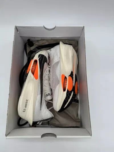 Pre-owned Nike Air Zoom Alphafly Next% 3 Prototype Fd8357-100 Women's Sz 7.5 No Lid In White/black/phantom/total Orange