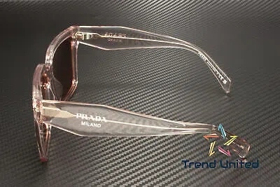 Pre-owned Prada Pr 24zs 13i08m Geranium Petal Crystal Dark Violet 56 Mm Women's Sunglasses In Purple
