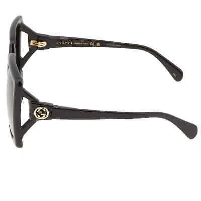 Pre-owned Gucci Grey Gradient Square Ladies Sunglasses Gg0876sa 001 59 Gg0876sa 001 59 In Gray