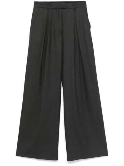 Semicouture Grey Jacob Trousers In Black