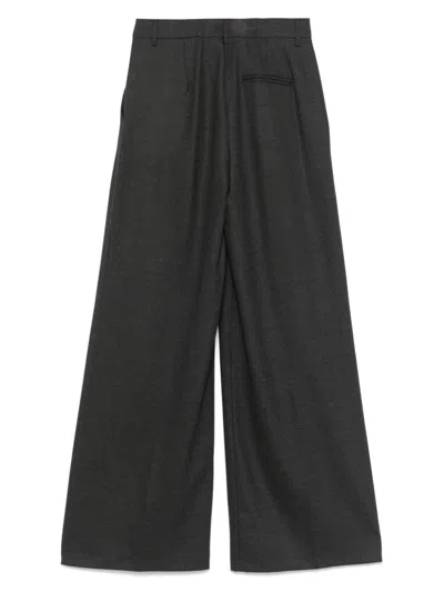 Semicouture Grey Jacob Trousers In Black