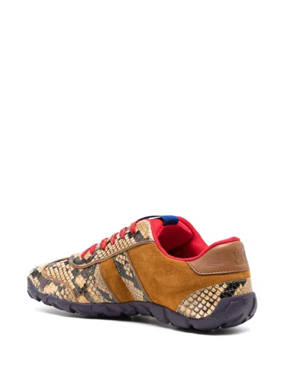 Wales Bonner Mixed Leather Lace-up Runner Sneakers