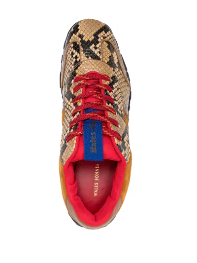 Wales Bonner Mixed Leather Lace-up Runner Sneakers
