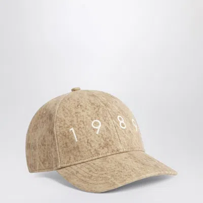 1989 Studio Baseball Cap Denim Flock 1989 Camo In Cream